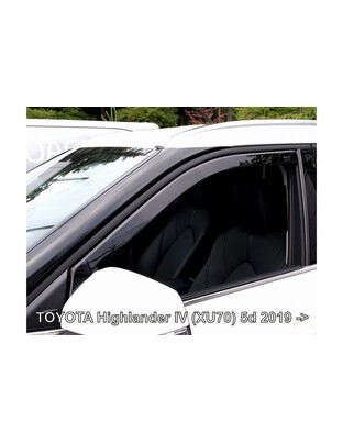 ΑΝΕΜΟΘΡΑΥΣΤΕΣ ΓΙΑ TOYOTA HIGHLANDER (XU70) 5D 2019+ ΑΥΤΟΚΙΝΗΤΟΥ ΑΠΟ ΕΥΚΑΜΠΤΟ ΦΙΜΕ ΠΛΑΣΤΙΚΟ HEKO - 2 ΤΕΜ.