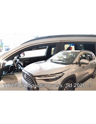 ΑΝΕΜΟΘΡΑΥΣΤΕΣ ΓΙΑ TOYOTA COROLLA CROSS 5D 2020+ ΣΕΤ ΑΥΤΟΚΙΝΗΤΟΥ ΑΠΟ ΕΥΚΑΜΠΤΟ ΦΙΜΕ ΠΛΑΣΤΙΚΟ HEKO - 4 ΤΕΜ.
