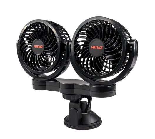 Amio - ΑΝΕΜΙΣΤΗΡΑΣ ΔΙΠΛΟΣ 12V 2χ4''(10,8cm) ΜΕ ΦΙΣ ΑΝΑΠΤΗΡΑ/2 ΤΑΧΥΤΗΤΩΝ/ ΜΕ ΒΕΝΤΟΥΖΑ PRO SERIES - 1 TEM. (03010/AM)