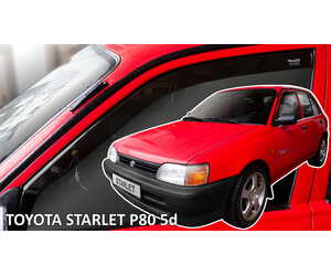 Heko - Ανεμοθραύστες Παραθύρων Για Toyota Starlet (P80) 1989 > 1996 5πορτο υλικό Acrylic Χρώμα Φιμέ - 2 τεμ. (ΑΝΕΜ.29692)