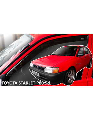 Heko - Ανεμοθραύστες Παραθύρων Για Toyota Starlet (P80) 1989 > 1996 5πορτο υλικό Acrylic Χρώμα Φιμέ - 2 τεμ. (ΑΝΕΜ.29692)