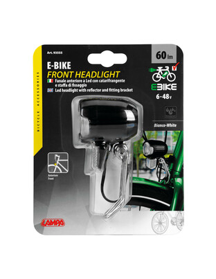 ΦΩΣ ΕΜΠΡΟΣ ΠΟΔΗΛΑΤΟΥ E-BIKE LED 6>48V 60lm ΜΕ ΑΝΑΚΛΑΣΤΗΡΑ (ΓΙΑ ΔΥΝΑΜΟ)