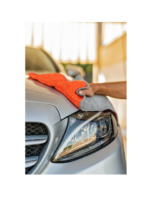 Lampa - Πανάκι καθαρισμού Microfibre (Μικροΐνες) Διπλής Όψης Premium (40x60 cm) - Γκρι / Πορτοκαλί - 1  τεμ. (L3718.2)
