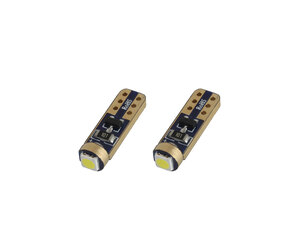 Amio - Λαμπάκια LED Standard τύπου T5 τάση λειτουργίας 12V απόδοσης 0.5W χρώμα λευκό για Επιβατικά Αυτοκίνητα - 2 τεμ. (01094/AM)