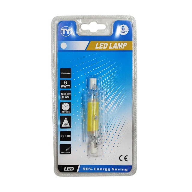LED ΛΑΜΠΑ ΓΙΑ ΠΡΟΒΟΛΕΙΣ ΑΛΟΓΟΝΟΥ ΨΥΧΡΟ ΦΩΣ 6W TY-05638