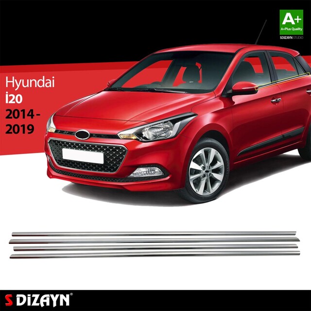 TRIM  ΠΑΡΑΘΥΡΩΝ ΑΥΤΟΚΟΛΛΗΤΑ ΧΡΩΜΙΟΥ 4ΤΕΜ. ΓΙΑ HYUNDAI i20 5D 2014+
