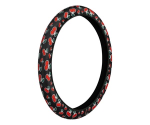 ΚΑΛΥΜΜΑ ΤΙΜΟΝΙΟΥ SKIN-COVER CHERRY-CILIEGE(ΚΕΡΑΣΙΑ) 38/40cm(M) ΜΑΥΡΟ ΕΛΑΣΤΙΚΟ ΠΟΛΥΕΣΤΕΡΙΚΟ 2mm ΠΑΧΟΣ