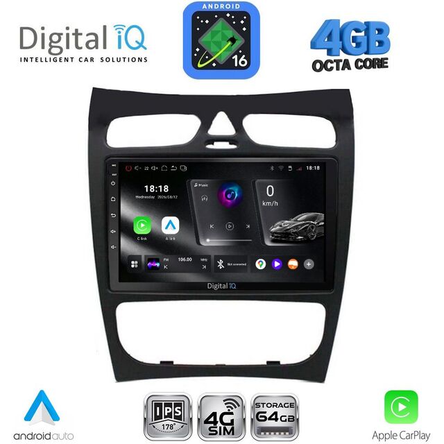 DIGITAL IQ RTG 6406_CPA (9inc) MULTIMEDIA TABLET for MERCEDES CLK (W209) mod. 2000-2004