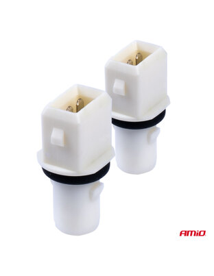 Amio - ΦΙΣΑ/ΠΡΙΖΑ 12/24V 2 ΕΠΑΦΩΝ ΓΙΑ ΛΑΜΠΕΣ T10 /W5W/ W3W /W16W ΧΩΡΙΣ ΚΑΛΩΔΙΟ - 2 ΤΕΜ. (03047/AM)