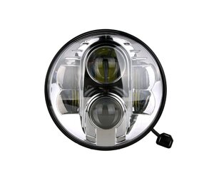 M-Tech - Στρογγυλό Φανάρι WHL101 CHROME 7'' με 8 Cree LED (XML-10W) 9-36V 6000-6500K σε Χρώμιο - 1 τεμ. (WHL101/MT)