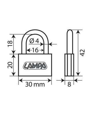 ΛΟΥΚΕΤΟ 50mm BASIC ΜΕ 3 ΚΛΕΙΔΙΑ