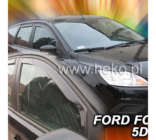 ΑΝΕΜΟΘΡΑΥΣΤΕΣ ΓΙΑ FORD FOCUS MK2 4D/5D 2005-2011 ΖΕΥΓΑΡΙ ΑΠΟ ΕΥΚΑΜΠΤΟ ΦΙΜΕ ΠΛΑΣΤΙΚΟ HEKO - 2 ΤΕΜ.