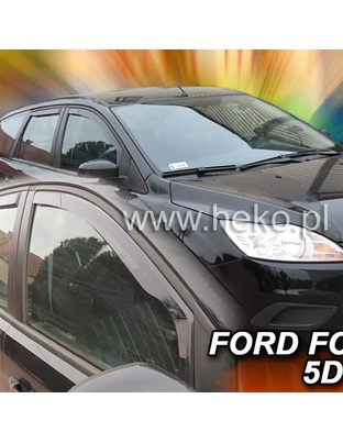 ΑΝΕΜΟΘΡΑΥΣΤΕΣ ΓΙΑ FORD FOCUS MK2 4D/5D 2005-2011 ΖΕΥΓΑΡΙ ΑΠΟ ΕΥΚΑΜΠΤΟ ΦΙΜΕ ΠΛΑΣΤΙΚΟ HEKO - 2 ΤΕΜ.