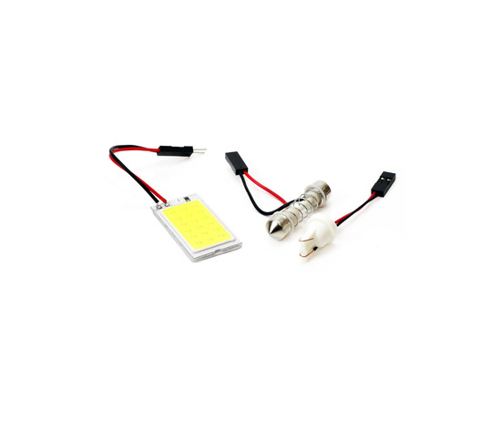 Amio – Λαμπάκια LED COB 12V 1W T10 W5W & C5W με Πλαφονιέρα για Ισχυρό Φωτισμό Εσωτερικού και Σήμανσης – Σετ 3 Τεμ. (01621/AM)