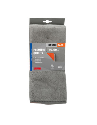 Lampa - Πανάκι καθαρισμού Microfibre (Μικροΐνες) Διπλής Όψης Premium (40x60 cm) - Γκρι / Πορτοκαλί - 1  τεμ. (L3718.2)