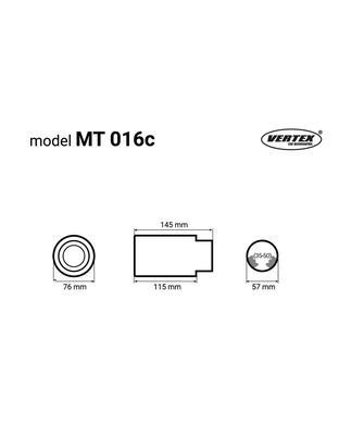 Amio - Άκρο Μπούκα Εξάτμισης MT016C Inox για Απολήξεις 35-57mm Συνολικού Μήκους 145mm από Ανοξείδωτο Χάλυβα για Βελτίωση Εμφάνισης και Ήχου Αυτοκινήτου - 1 τεμ. (01316/AM)