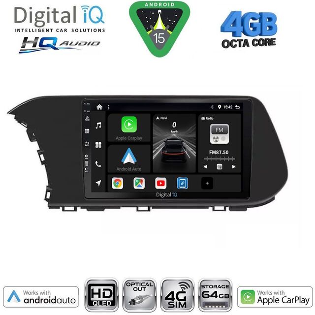 DIGITAL IQ BXK 19220_CPAA (10inc) MULTIMEDIA TABLET for HYUNDAI i20 - BAYON mod. 2020-2026