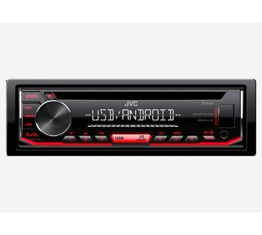 JVC RADIO CD MP3 USB AUX ΚΟΚΚΙΝΟ ΦΩΤΙΣΜΟ ΣΥΜΒΑΤΟ ΜΕ ANDROID