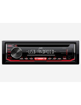 JVC RADIO CD MP3 USB AUX ΚΟΚΚΙΝΟ ΦΩΤΙΣΜΟ ΣΥΜΒΑΤΟ ΜΕ ANDROID
