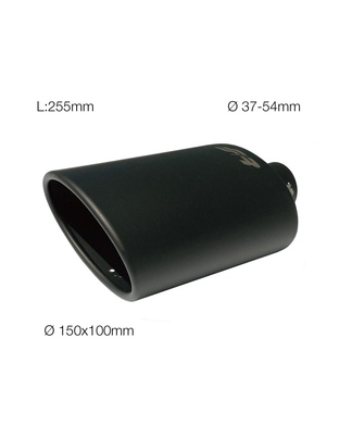 ΑΚΡΟ (ΜΠΟΥΚΑ) ΕΞΑΤΜΙΣΗΣ ΜΑΥΡΟ ΜΑΤ Φ37-54 mm (ΜΗΚΟΣ 255 mm/ΔΙΑΜΕΤΡΟΣ ΕΞΩΤΕΡΙΚΗ 150x100mm) SIMONI RACING  - 1 τεμ.