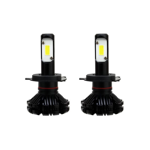 Amio - Σετ Λαμπτήρων Αυτοκινήτου CX SERIES τεχνολογίας LED τύπου H4 βάση P43t τάση λειτουργίας 6-18V απόδοσης 30W χρώμα 6000K για Επιβατικά Αυτοκίνητα και Μοτοσυκλέτες - 2 τεμ. (01073/AM)