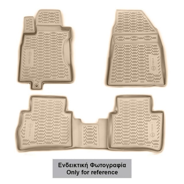 ΠΑΤΑΚΙΑ ΣΕ ΣΚΑΦΗ TPE ΛΑΣΤΙΧΟ ΓΙΑ TOYOTA HILUX 2008+  ΣΕ ΜΠΕΖ ΧΡΩΜΑ NOVLINE - 4 ΤΕΜ.