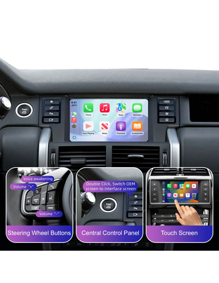 DIGITAL IQ LR 523F CPA (WIRELESS CARPLAY / ANDROID AUTO BOX with 2 CAMERA IN for JAGUAR - LAND ROVER mod. 2016-2019 with HARMAN 8" System)