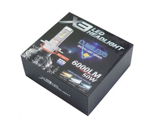 LED ΠΡΟΒΟΛΕΙΣ ΑΥΤΟΚΙΝΗΤΟΥ ΤΥΠΟΥ Η4 50W Χ3-Η4
