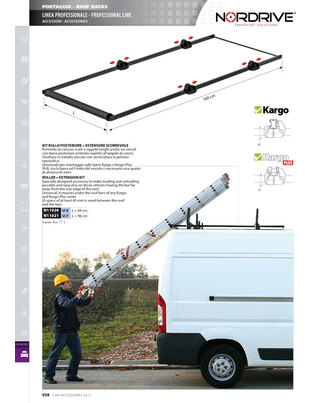 ROLLER 96cm ΜΕ ΠΛΑΙΣΙΟ ΠΡΟΕΚΤΑΣΗ 180cm ΓΙΑ ΜΠΑΡΕΣ ΜΑΥΡΕΣ KARGO + ΑΛΟΥΜΙΝΙΟΥ KARGO-PLUS U-7 1ΤΕΜ.
