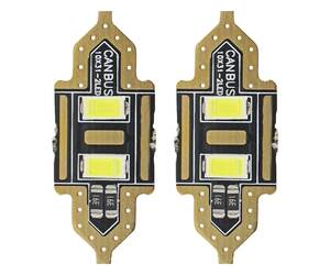 Amio – LED Λαμπάκια Πλαφονιέρας 31mm 12V 5600K 2xSMD 5730 για Εσωτερικό Φωτισμό Αυτοκινήτου – 2 Τεμ. (01448/AM)