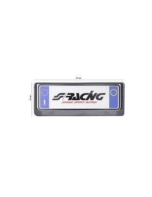 ΠΛΑΙΣΙΟ ΠΙΝΑΚΙΔΑΣ CARBON LOOK ΕΜΠΡΟΣ​ SIMONI RACING 37 x 13 cm - 1 TEM.