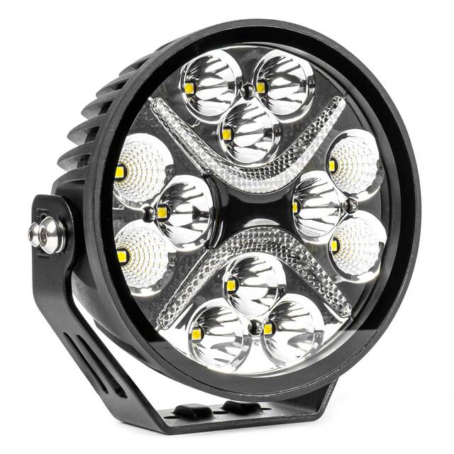 Amio - ΠΡΟΒΟΛΕΑΣ ΟΔΗΓΗΣΗΣ ΣΤΡΟΓΓΥΛΟΣ LED PRO IP67 7200lm 10-30V - 54W - 6000K - 12 LED - 140x140x61mm - 1 ΤΕΜ. (03870/AM)