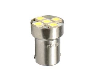 R5W/R10W 12V BA15s LED 5xSMD5050 ΛΕΥΚΟ (ΜΟΝΟΠΟΛΙΚΟ) M-TECH - 1 TEM.