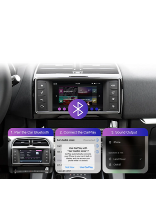 DIGITAL IQ LR 523F CPA (WIRELESS CARPLAY / ANDROID AUTO BOX with 2 CAMERA IN for JAGUAR - LAND ROVER mod. 2016-2019 with HARMAN 8" System)